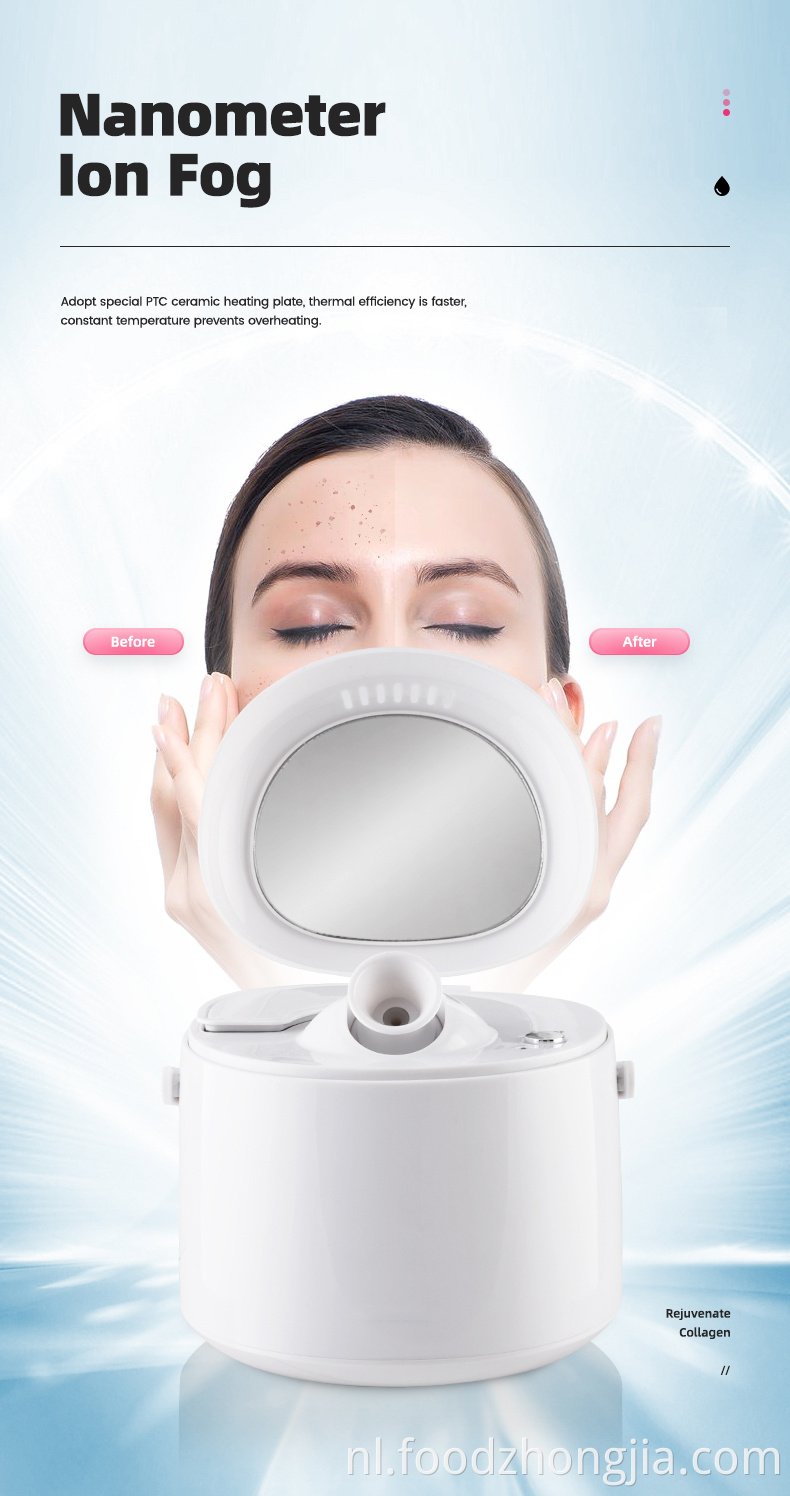 Hot Mist Facial Home Spa Hot Ionic Mist Sprayer Ionische Spray Nano draagbare gezichtsstoomboot